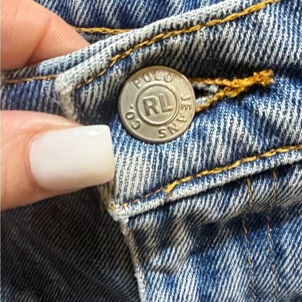 Ralph Lauren RL SPORT Vintage Classic Blue Jean Shorts size 12 EUC 5” Inseam - Picture 6 of 10